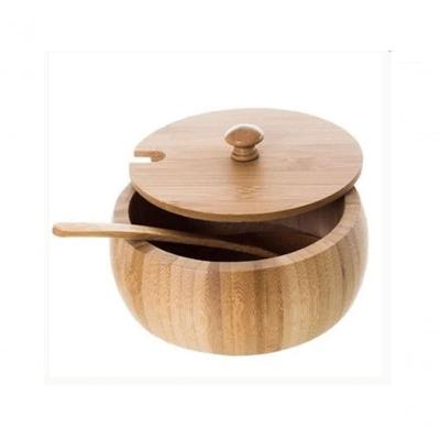 Farinheira BM19129 com Tampa e Colher em Bambu para Cozinha Amadeirado Mimo