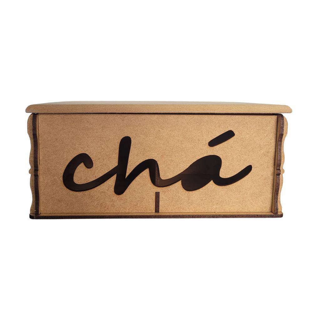 Caixa Para Chás 100% Mdf (18x13x08) Mdf Cru - 1