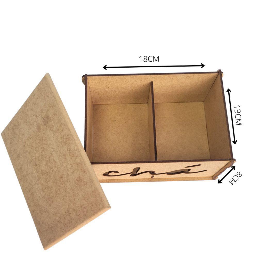 Caixa Para Chás 100% Mdf (18x13x08) Mdf Cru - 2