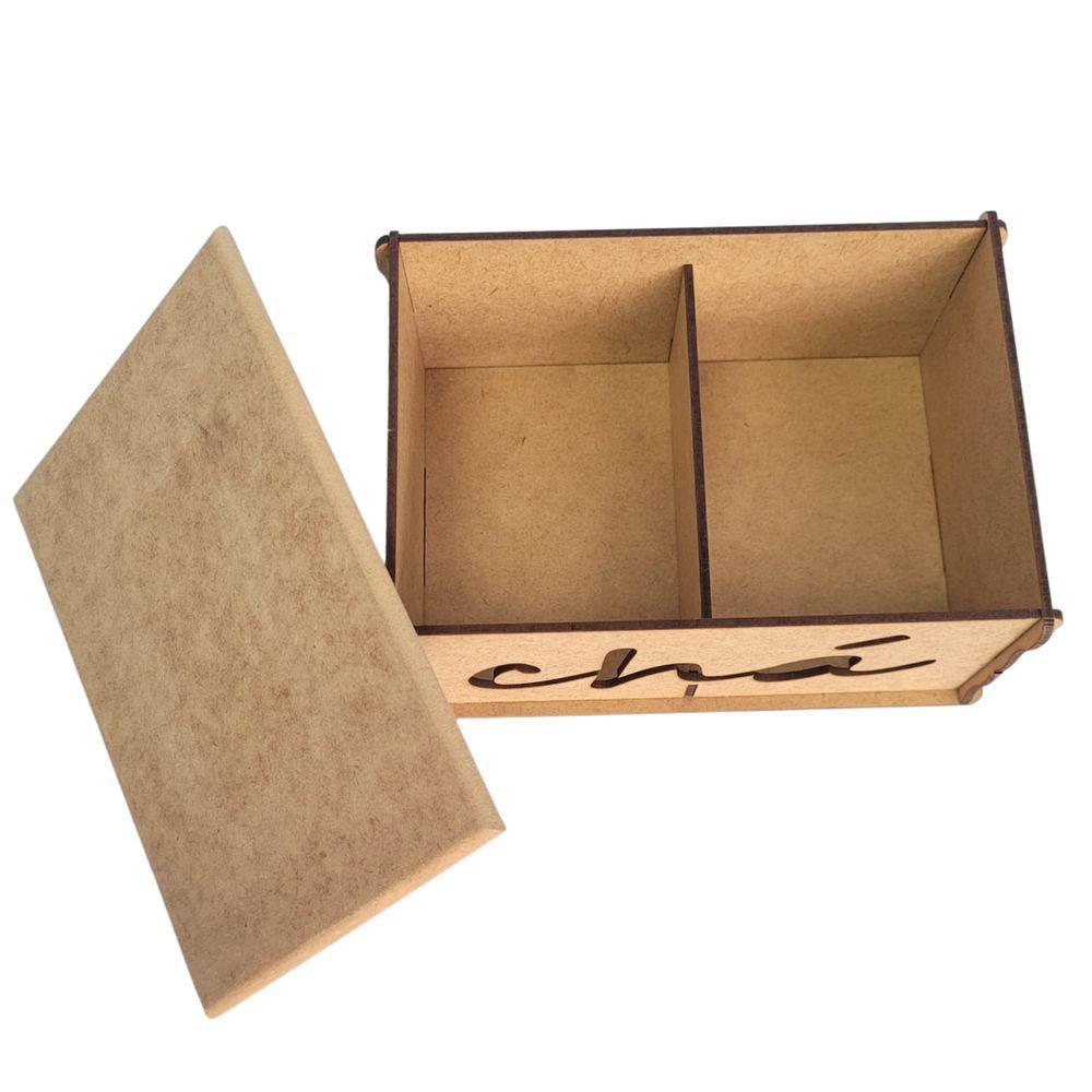 Caixa Para Chás 100% Mdf (18x13x08) Mdf Cru - 4