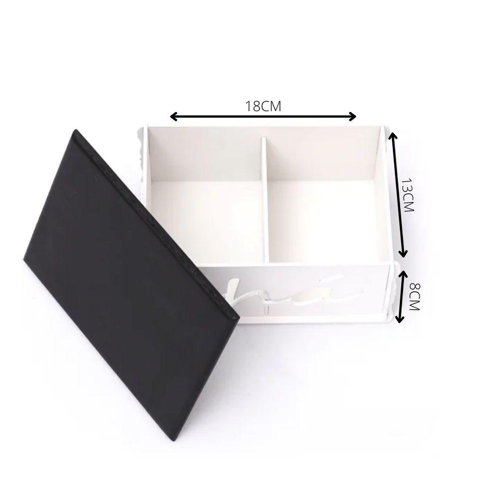 Caixa Para Chás 100% Mdf (18x13x08) Marrom Café/branco - 3