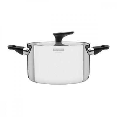Caçarola Grano Baquelite Aço Inox Fundo Triplo 20CM 3,5L Tramontina