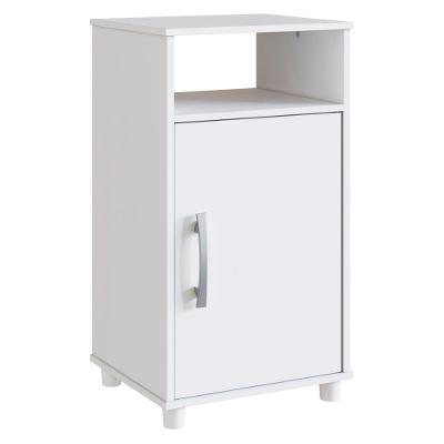 Balcão Multiuso B01 1 Porta 1 Prateleira MDP 42,5cm Branco Nova Mobile com Nicho Superior