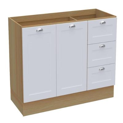 Balcão para Pia CD1014 2 Portas 3 Gavetas MDF-MDP 120CM Branco