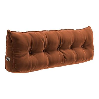 Apoio de Cabeceira Spot 90cm Veludo com Porta Celular Terracota Abmaza