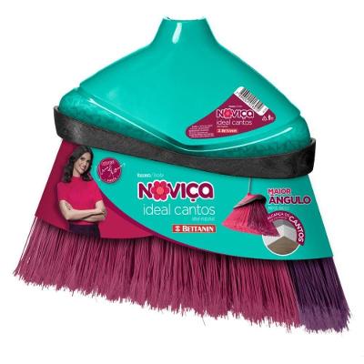 Vassoura para Cantos Noviça sem Cabo DUO Cerdas Anguladas Verde Bettanin