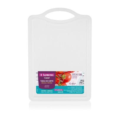 Tábua de Corte Casar Plástico Extragrande para Cozinha Branca Sanremo