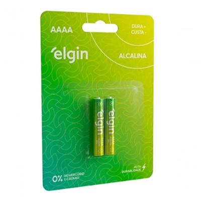 Pilha Alcalina Elgin 82424 AAAA 4A com 2 Unidades Alta Durabilidade