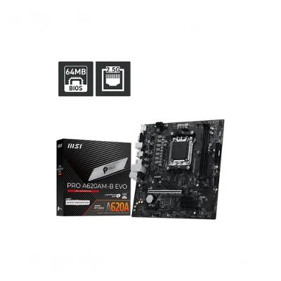 Placa-Mãe MSI PRO A620AM-B EVO AMD AM5 DDR5 Micro ATX HDMI 2.1