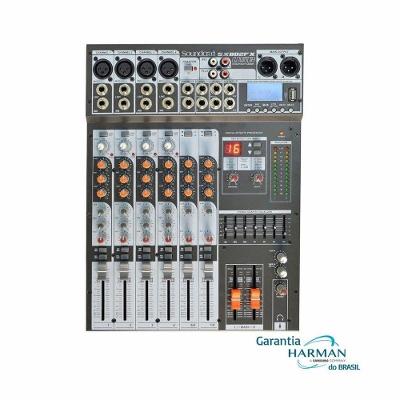 Mixer Analógico SX802FX USB 8 Canais com Entradas Estéreo e Conectividade USB Soundcraft