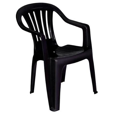 Cadeira Plástica Cadeira Plástica Mor Fixa Estrutura em Plástico Até 182kg Preto Mor