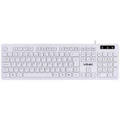 Teclado Chocolate Slim Multimídia USB TCB200 ABNT2 Branco Vinik