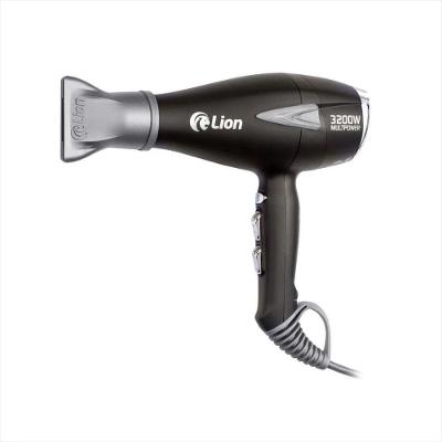 Secador De Cabelo Profissional 3200w Lion Multpower Preto Fosco 220v