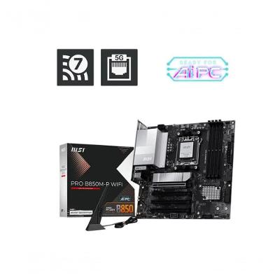 Placa-mãe MSI PRO B850M-P WIFI AMD AM5 DDR5 Wi-Fi 7 Micro ATX