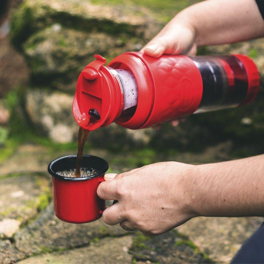 Cafeteira Portátil Manual 350ml - Pressca Vermelho - 3