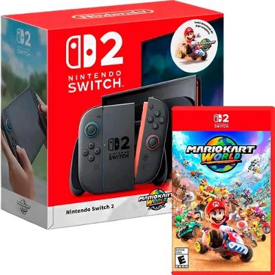 Console Nintendo Switch 2 256GB Mario Kart World Mídia Física 2 Joy-Con