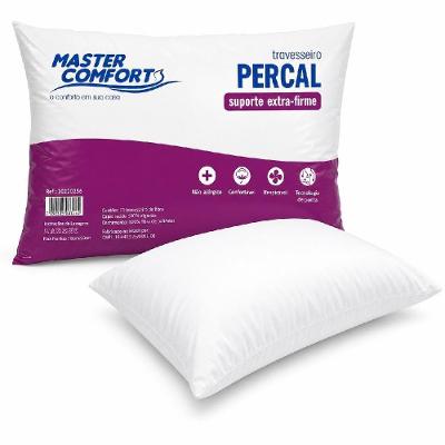 Travesseiro Suporte Extra-Firme Percal de Algodão Ultra Firme Antialérgico Branco Yeet