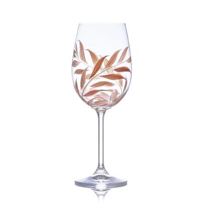 Taça para Vinho La Home Mocha Cristal Pintada à Mão 450ML Glass Ware