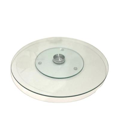 Prato Giratório para Confeitagem Vidro e Metal 30CM Transparente Top Rio Comercial