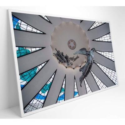 Quadro Anjos Suspensos Catedral de Brasília 80x120CM Vidro Acrílico