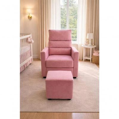 Poltrona de Amamentação Lility Madeira 66CM Rosa Balaqui Decor