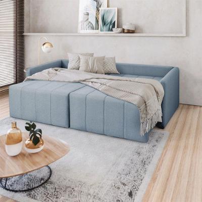 Sofá Cama Montana 3 Lugares Retrátil e Reclinável 200CM Azul Sofatec