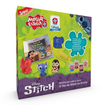 Livro o Dia de Stitch na Escola com Moldes 3D e Acessórios Estrela