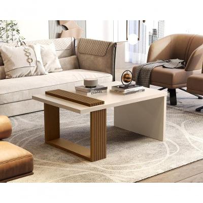 Mesa de Centro JB 8020 Luxo Madeira 80CM Pérola Nature JB Móveis