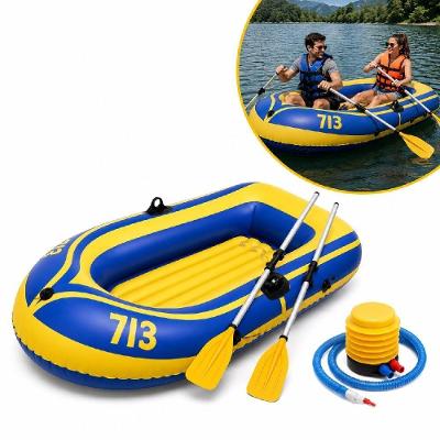 Bote Inflável 2 Pessoas com Remos e Bomba de Ar 193x115cm Azul Yeet