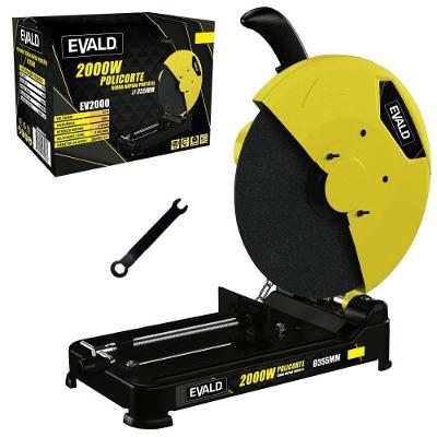 Serra Policorte EV2000 Corte Metais 2000W 355mm 14 Pol Base Ajustável 220V Evald