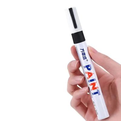 Caneta de Tinta Óleo Permanente Prova D'Água Alumínio Ponta Feltro 2,8MM Preto