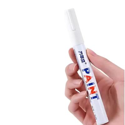 Caneta de Tinta Óleo Permanente Prova D'Água Alumínio Ponta Feltro 2,8mm Branco 1 Unidade