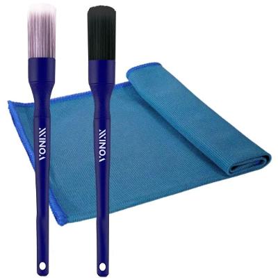 Kit Detalhamento Automotivo Pincéis N14 e Microfibra para Vidros Vonixx