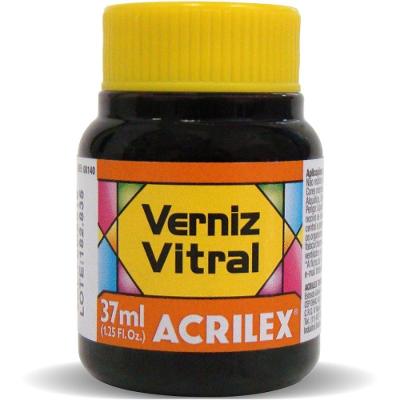 Verniz Vitral Laranja 37ML Transparente Brilhante Acrilex