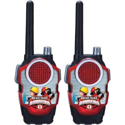 Walkie Talkie Infantil Bombeiro Alcance Interno e Externo Art Brink