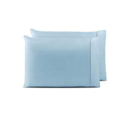 Par de Fronhas Prime Ponto Palito 50x70CM Poliéster Azul Bebê Kamero