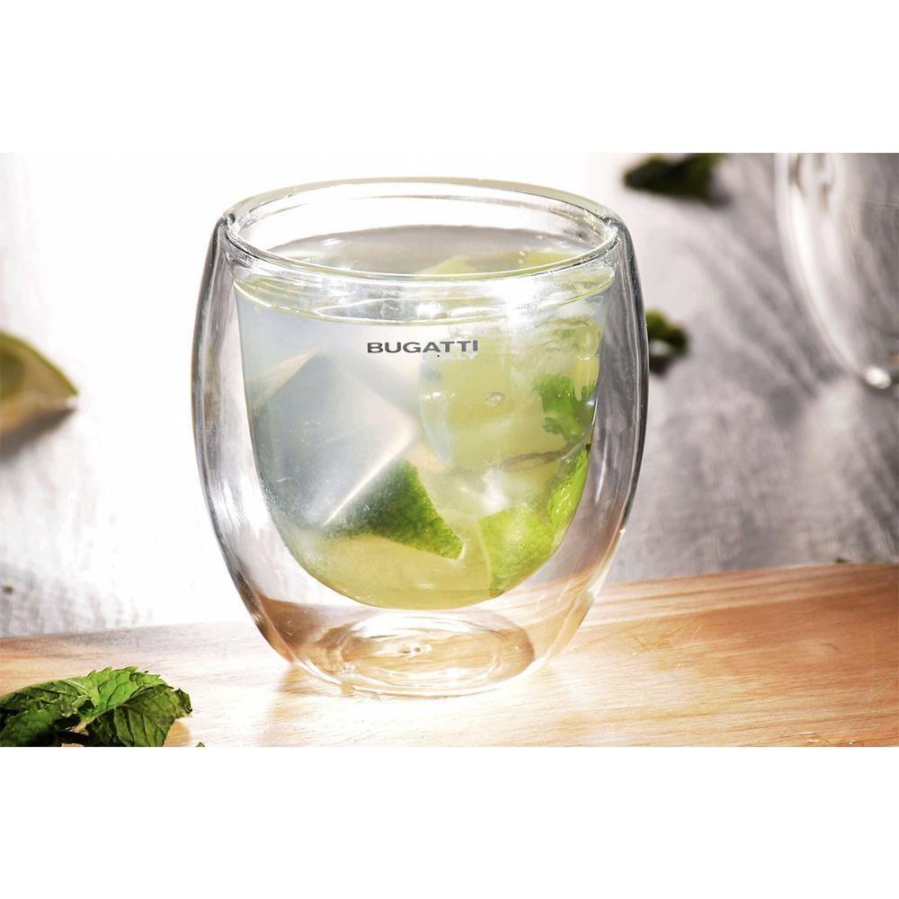 Conjunto 2 Copos De Café Chá De Parede Dupla 250ml Bugatti - 2