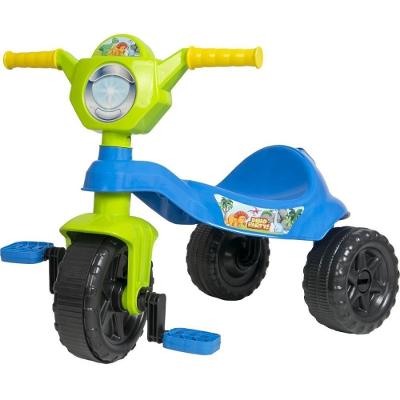 Triciclo Kemotoca Dino Infantil Azul e Verde Kendy Brinquedos