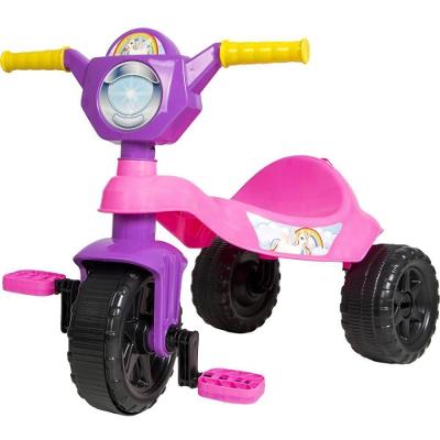 Triciclo Kemotoca Unicornio Infantil Rosa e Lilás Kendy Brinquedos