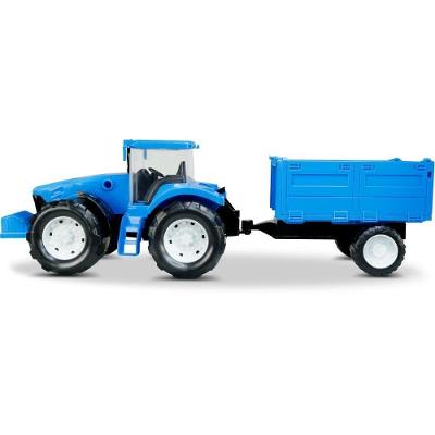 Trator de Brinquedo Tracado Carreta 50cm Basculante Cabine Roma