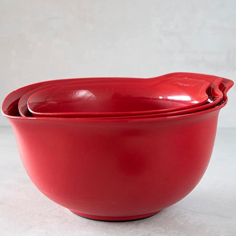 Conjunto 3 Tigelas Bowls Luxo Vermelho Cozinha Kitchenaid - 5