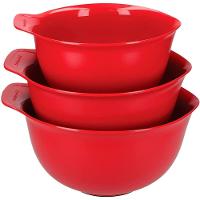 Conjunto 3 Tigelas Bowls Luxo Vermelho Cozinha Kitchenaid - 1