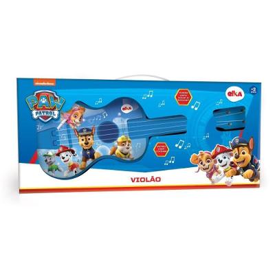 Violão Infantil Patrulha Canina com Cordas para Tocar Musical Elka