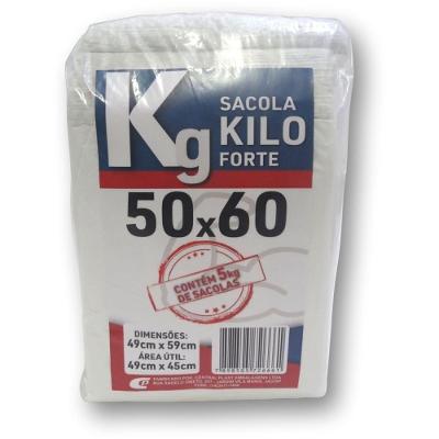 Sacola Plástica 50x60 Kilo Forte 40 Micras 520 Unidades Central Plast