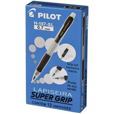 Lapiseira Pilot Supergrip H-187 0.7MM Caixa com 12 Unidades Preta