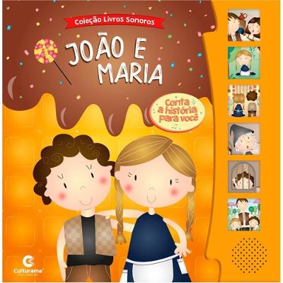 Livro Brinquedo Sonoro Ilustrado João e Maria com Botões Culturama
