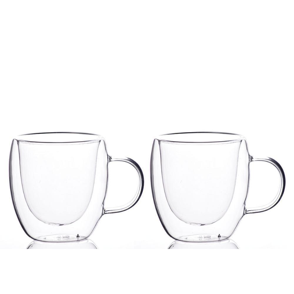 Conjunto 2 Xícaras Café Com Parede Dupla Com Alça 150ml - 1