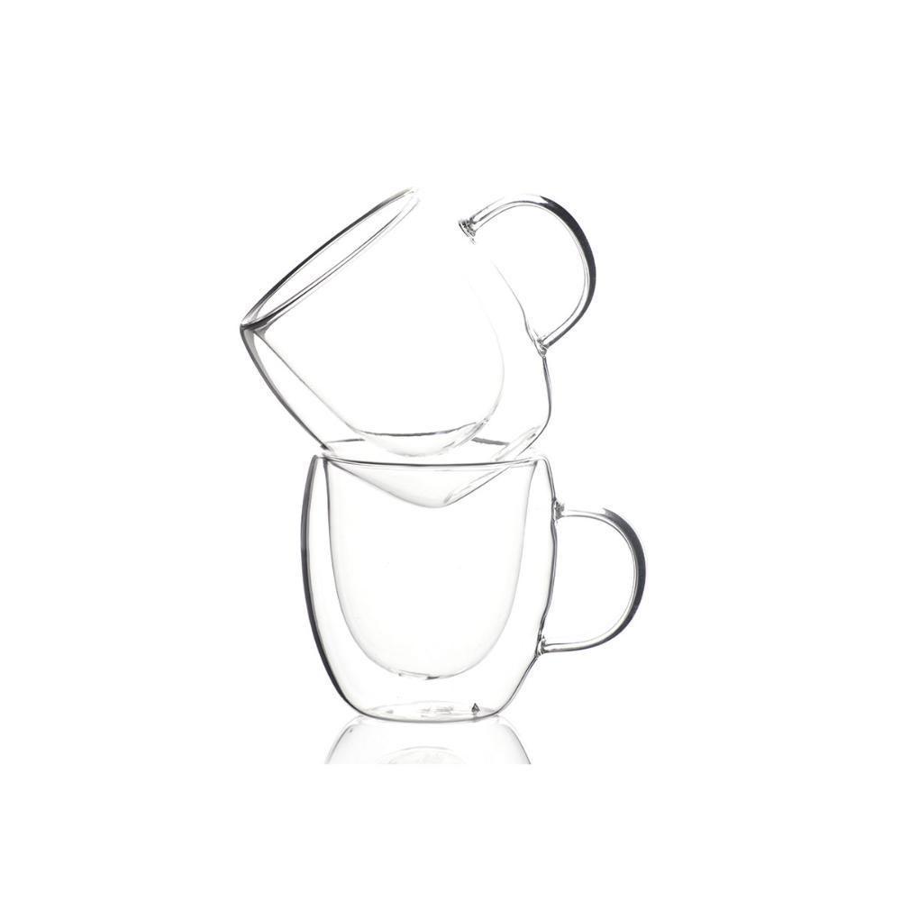 Conjunto 2 Xícaras Café Com Parede Dupla Com Alça 150ml - 3