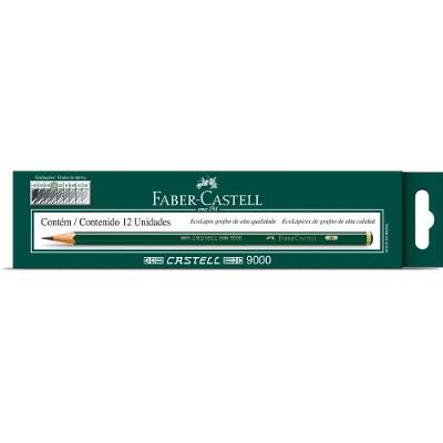 Lápis Técnico Faber-Castell Ecolápis Grafite 9000 3B FSC Preto
