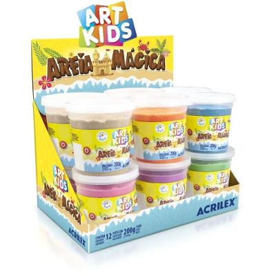Massa de Areia Mágica Cores Sortidas com Molde Acrilex
